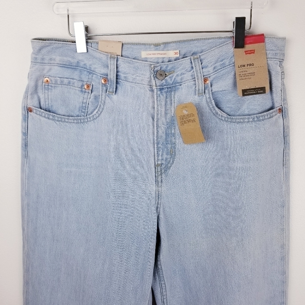 Levi's Low Pro Straight A09640011 Light Wash Jeans NWT size 30 - Picture 13 of 15